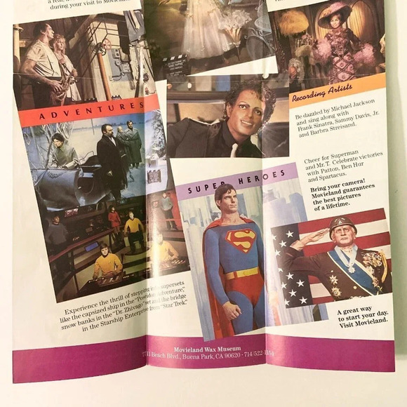 Vintage 1986 Lot of 2 Movieland Wax Museum Buena Park  California Brochure - Picture 9 of 15